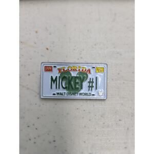 Disney WDW Hidden Mickey Mickey #1 Florida License Plate Trading Pin